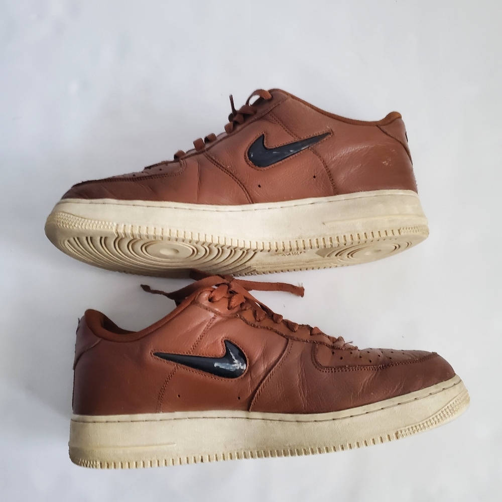 Nike Air Force 1 07 PRM Vintage Pecan Black Orange D09785 200 Size 13 Men's